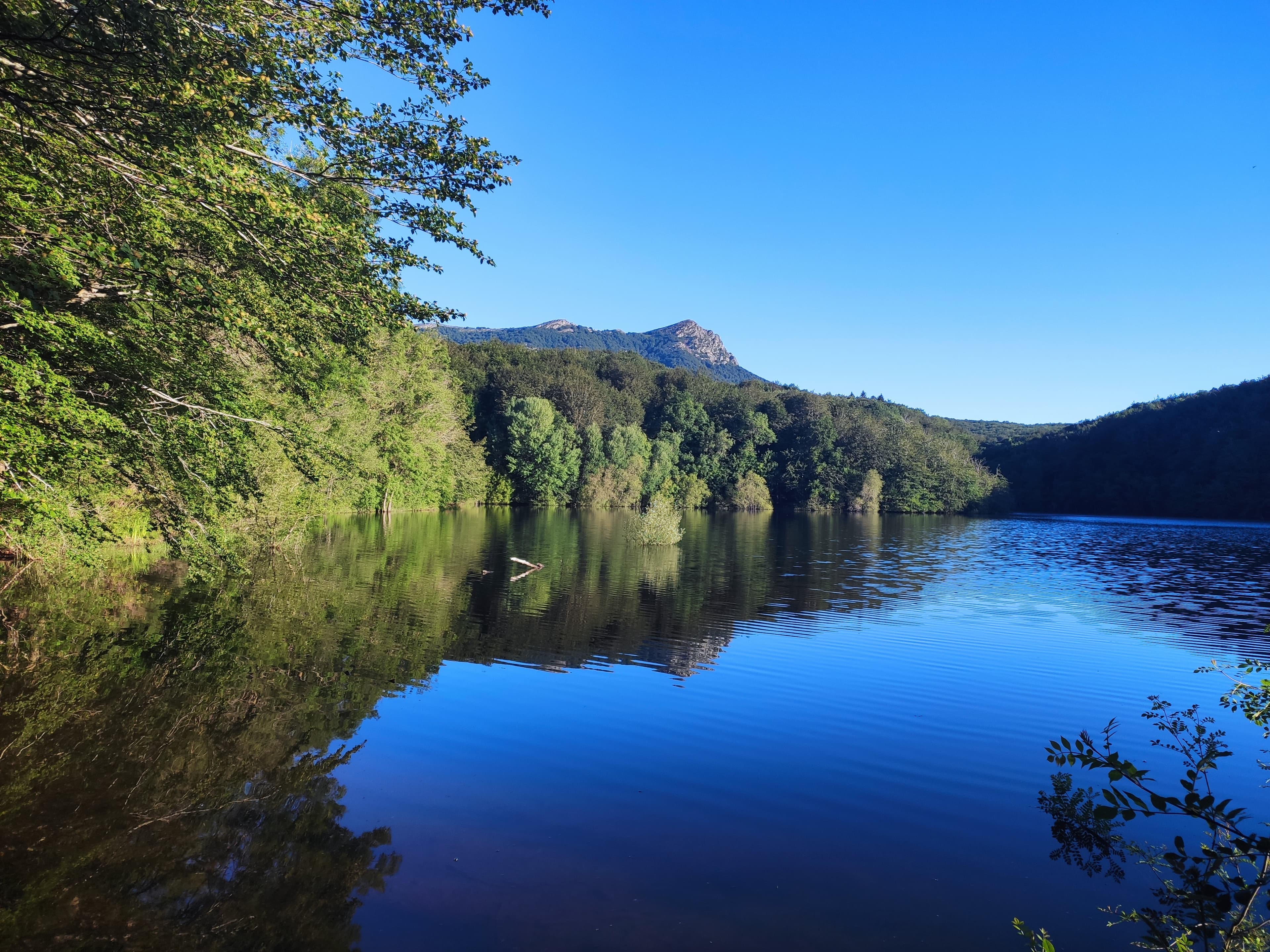 Estany de Santa Fe del Montseny al capvespre